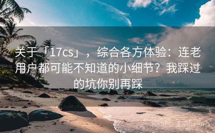 关于「17cs」，综合各方体验：连老用户都可能不知道的小细节？我踩过的坑你别再踩