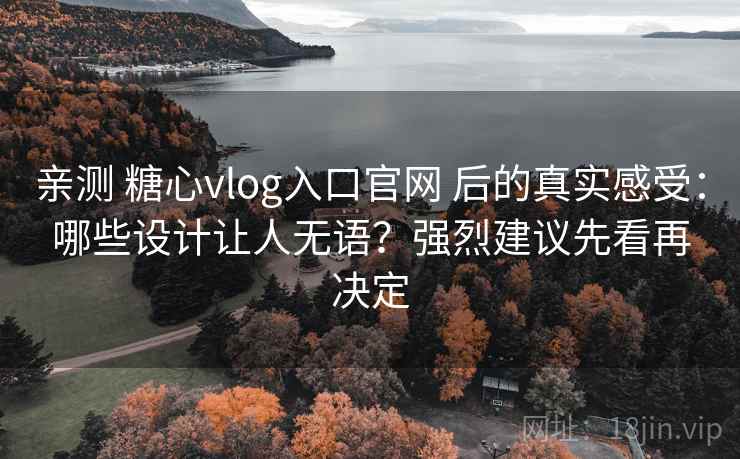亲测 糖心vlog入口官网 后的真实感受：哪些设计让人无语？强烈建议先看再决定