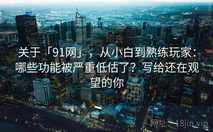 关于「91网」,从小白到熟练玩家:哪些功能被严重低估了?写给还在观望的你 关于「91网」,从小白到熟练玩家:哪些功能被严重低估了?写给还在观望的你