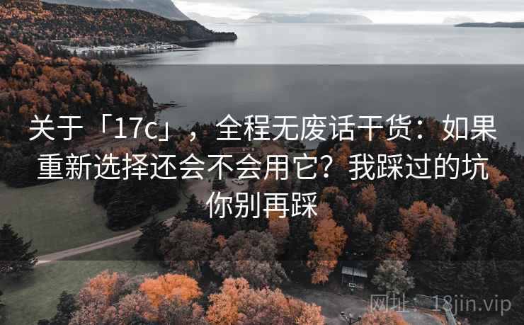 关于「17c」，全程无废话干货：如果重新选择还会不会用它？我踩过的坑你别再踩