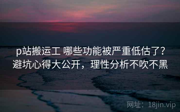 p站搬运工 哪些功能被严重低估了？避坑心得大公开，理性分析不吹不黑