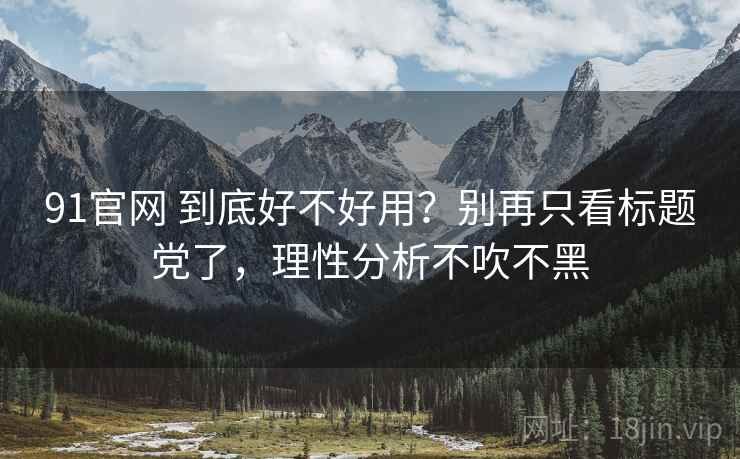 91官网 到底好不好用？别再只看标题党了，理性分析不吹不黑